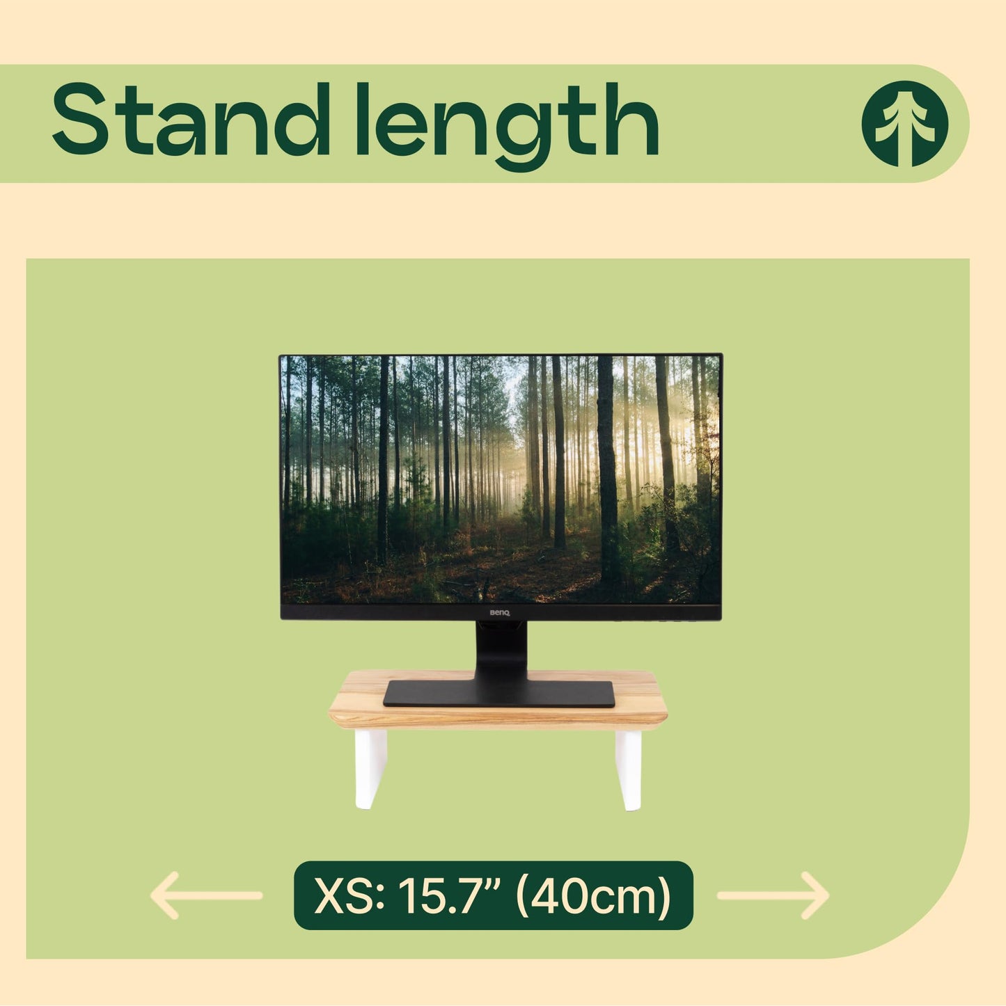 Monitor Stand Riser from Walnut Wood with Black Shelf and Black Legs - Wooden Desktop Storage for PC, Laptop, iMac, TV, Printer, Computer - Durable Walnut Shelf